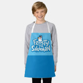 De Snowman™ bevuilen | Frosty Stapelde Logo Schort (Gedragen)