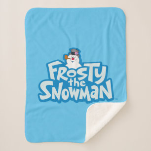 De Snowman™ bevuilen   Frosty Stapelde Logo Sherpa Deken