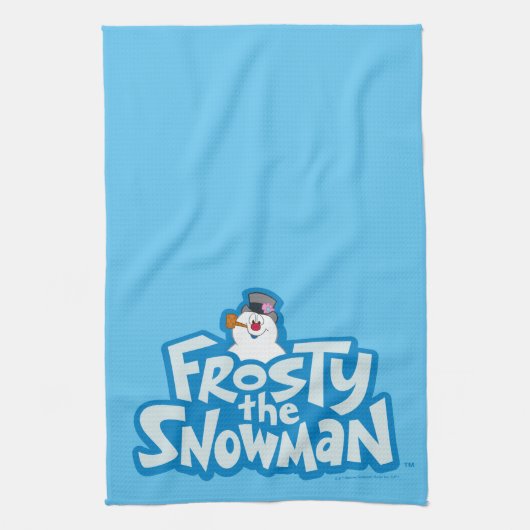 De Snowman™ bevuilen | Frosty Stapelde Logo Theedoek (Verticaal)