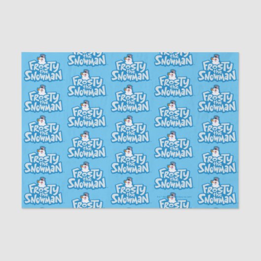 De Snowman™ bevuilen | Frosty Stapelde Logo Tissuepapier (Voorkant)