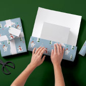 De Snowman™ bevuilen | Frosty Winter Pattern Inpakpapier Vel