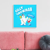 De Snowman™ bevuilen | "Gekke Snowman" Canvas Afdruk (Insitu (Woonkamer))