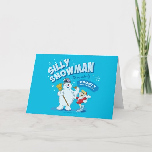 De Snowman™ bevuilen | "Gekke Snowman" Feestdagen Kaart (Voorkant)