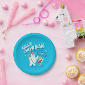 De Snowman™ bevuilen | "Gekke Snowman" Papieren Bordje (Feest)