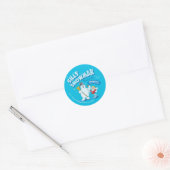 De Snowman™ bevuilen | "Gekke Snowman" Ronde Sticker (Envelop)
