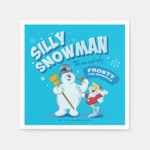 De Snowman™ bevuilen   "Gekke Snowman" Servet