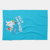 De Snowman™ bevuilen | "Gekke Snowman" Theedoek (Horizontaal)