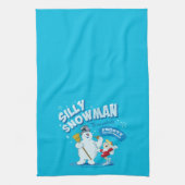 De Snowman™ bevuilen | "Gekke Snowman" Theedoek (Verticaal)
