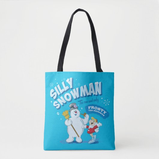 De Snowman™ bevuilen | "Gekke Snowman" Tote Bag (Voorkant)