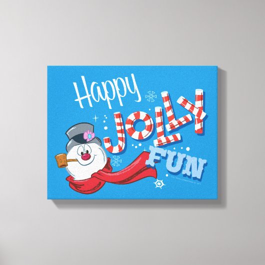 De Snowman™ bevuilen | Happy Jolly Fun Canvas Afdruk (Voorkant)