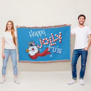 De Snowman™ bevuilen   Happy Jolly Fun Deken