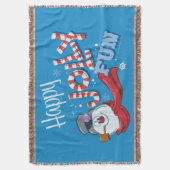 De Snowman™ bevuilen | Happy Jolly Fun Deken (Voorkant Verticaal)