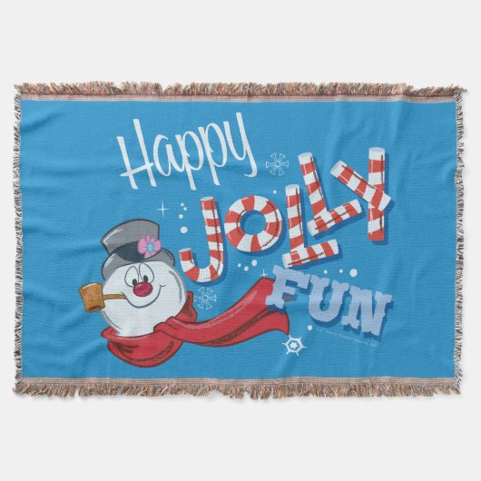 De Snowman™ bevuilen | Happy Jolly Fun Deken (Voorkant)