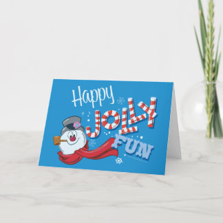 De Snowman™ bevuilen | Happy Jolly Fun Feestdagen Kaart