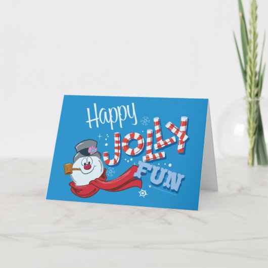 De Snowman™ bevuilen | Happy Jolly Fun Feestdagen Kaart (Voorkant)