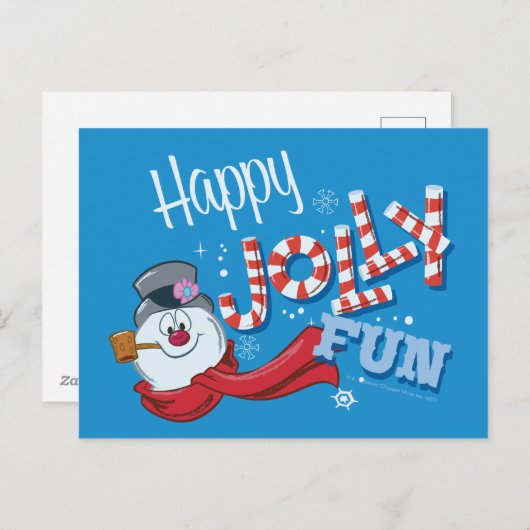 De Snowman™ bevuilen | Happy Jolly Fun Feestdagenkaart (Voorkant / Achterkant)