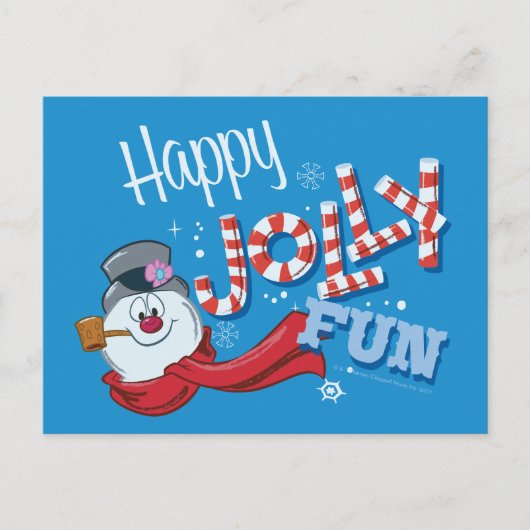De Snowman™ bevuilen | Happy Jolly Fun Feestdagenkaart (Voorkant)
