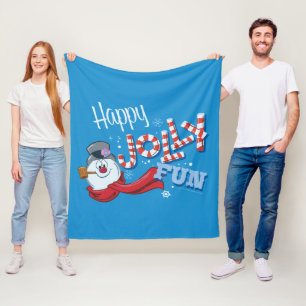 De Snowman™ bevuilen   Happy Jolly Fun Fleece Deken