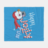 De Snowman™ bevuilen | Happy Jolly Fun Fleece Deken (Voorkant (Horizontaal))