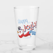 De Snowman™ bevuilen | Happy Jolly Fun Glas (Voorkant)