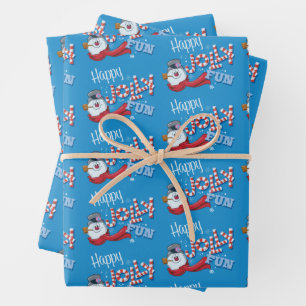 De Snowman™ bevuilen   Happy Jolly Fun Inpakpapier Vel