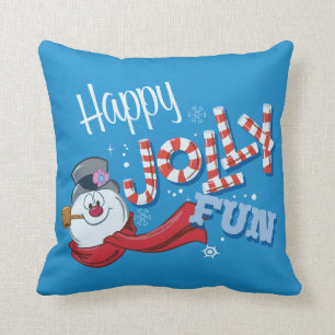 De Snowman™ bevuilen Happy Jolly Fun Kussen