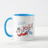 De Snowman™ bevuilen | Happy Jolly Fun Mok (Links)