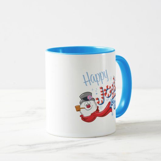 De Snowman™ bevuilen | Happy Jolly Fun Mok (Voorkant rechts)