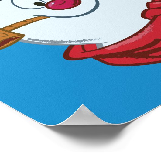 De Snowman™ bevuilen | Happy Jolly Fun Poster (Hoek)