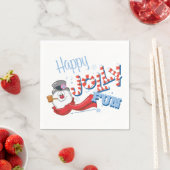 De Snowman™ bevuilen | Happy Jolly Fun Servet (Insitu)
