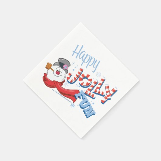 De Snowman™ bevuilen | Happy Jolly Fun Servet (Hoek)