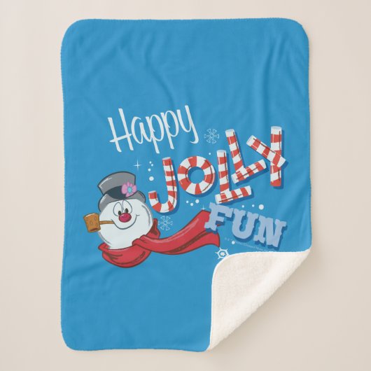De Snowman™ bevuilen | Happy Jolly Fun Sherpa Deken (Voorkant)
