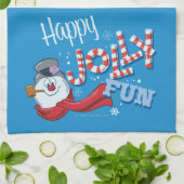 De Snowman™ bevuilen | Happy Jolly Fun Theedoek (Gevouwen)