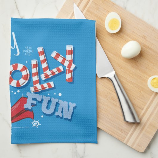 De Snowman™ bevuilen | Happy Jolly Fun Theedoek (Quarter Fold)