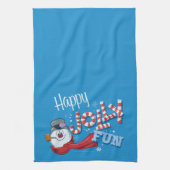 De Snowman™ bevuilen | Happy Jolly Fun Theedoek (Verticaal)