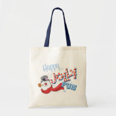 De Snowman™ bevuilen | Happy Jolly Fun Tote Bag (Voorkant)