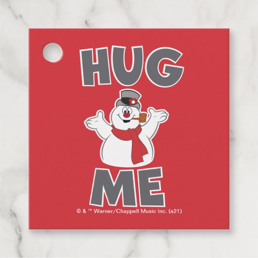De Snowman™ bevuilen | Hug Me Bedankjes Labels (Voorkant)