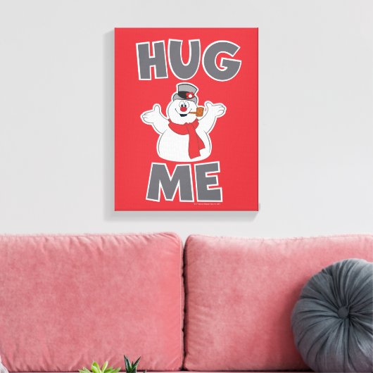 De Snowman™ bevuilen | Hug Me Canvas Afdruk (Insitu (Woonkamer))
