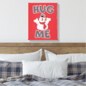 De Snowman™ bevuilen | Hug Me Canvas Afdruk (Insitu (Slaapkamer))