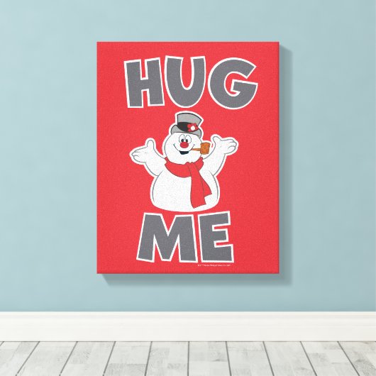 De Snowman™ bevuilen | Hug Me Canvas Afdruk (Insitu (Houten vloer))