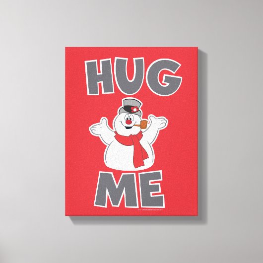De Snowman™ bevuilen | Hug Me Canvas Afdruk (Voorkant)