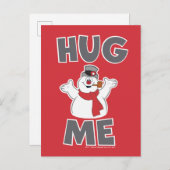 De Snowman™ bevuilen | Hug Me Feestdagenkaart (Voorkant / Achterkant)