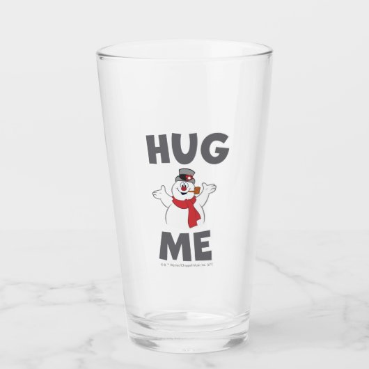 De Snowman™ bevuilen | Hug Me Glas (Voorkant)