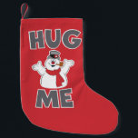 De Snowman™ bevuilen | Hug Me Kleine Kerstsok<br><div class="desc">Bekijk deze leuke afbeelding van Frosty the Snowman met zijn armen die wijd verspreid zijn en de woorden: "Hug me".</div>