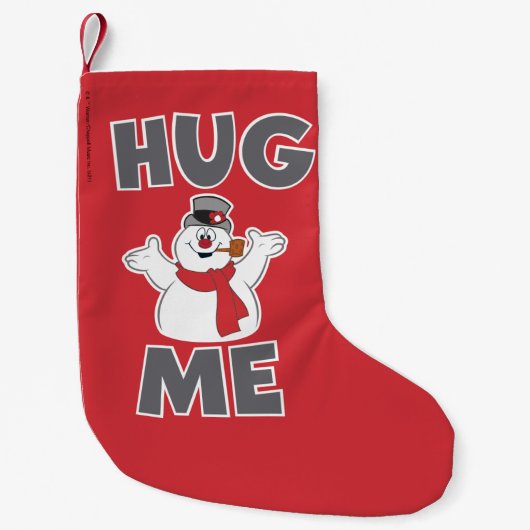 De Snowman™ bevuilen | Hug Me Kleine Kerstsok (Voorkant)