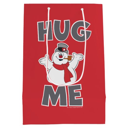 De Snowman™ bevuilen | Hug Me Medium Cadeauzakje (Achterkant)