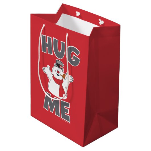 De Snowman™ bevuilen | Hug Me Medium Cadeauzakje (Achterkant Gekanteld)