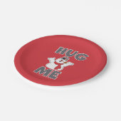 De Snowman™ bevuilen | Hug Me Papieren Bordje (Gekanteld)