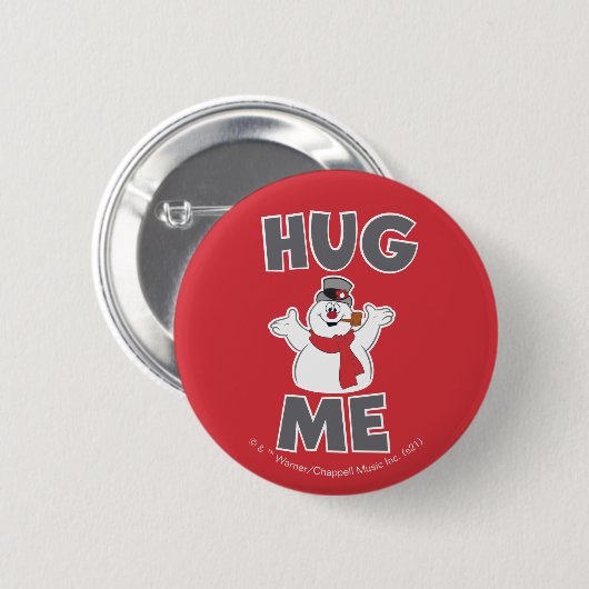 De Snowman™ bevuilen | Hug Me Ronde Button 5,7 Cm (Voorkant /achterkant)