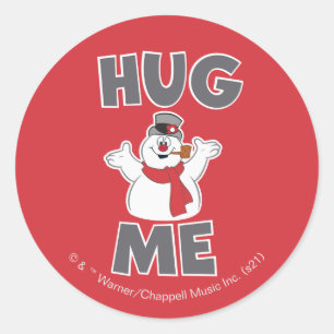 De Snowman™ bevuilen Hug Me Ronde Sticker
